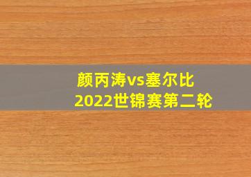 颜丙涛vs塞尔比 2022世锦赛第二轮